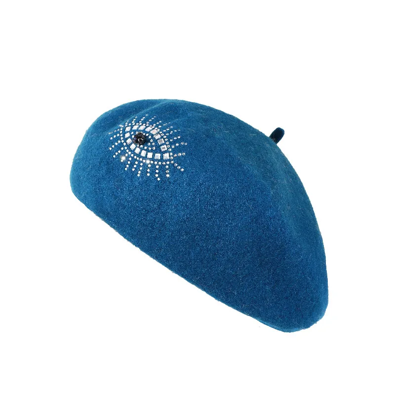 Берет зимняя женская шапка осень теплые глаза лыжный аксессуар для спорта на