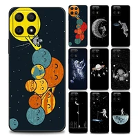 cute cartoon funny spaceman phone case for honor 8x 9s 9a 9c 9x lite 9a 50 10 20 30 pro 30i 20s6 15 soft silicone