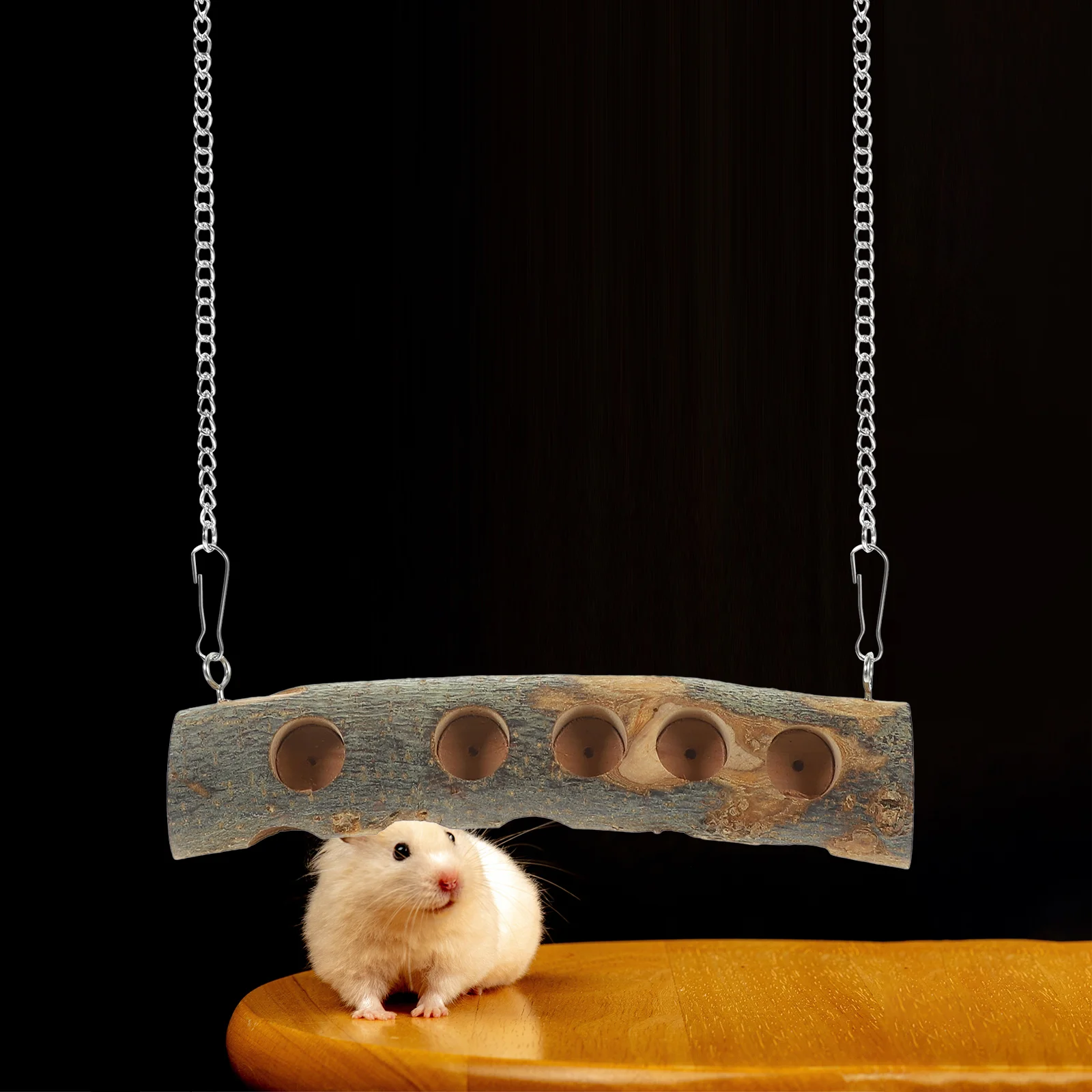 

Hamster Wooden Swing Rabbit Chewing Toy Wooden Swing Hamster Climbing Swing Molar Plaything