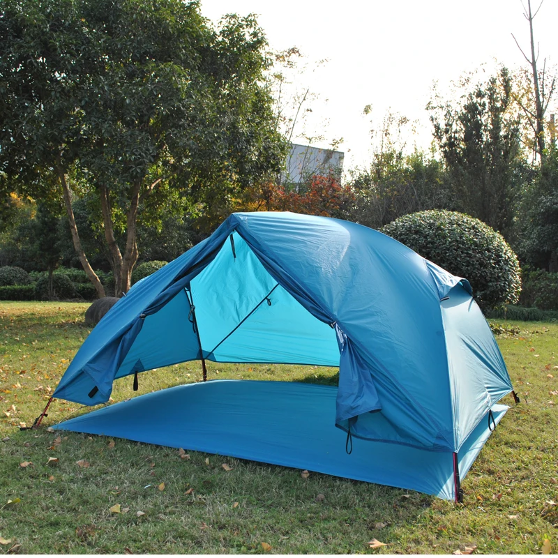 Сверхлегкая ткань с силиконовым покрытием 20D черная палатка для 2 человек