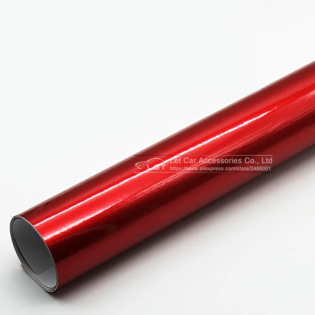 Стайлинг автомобиля красная Глянцевая металлическая блестящая Автомобильная