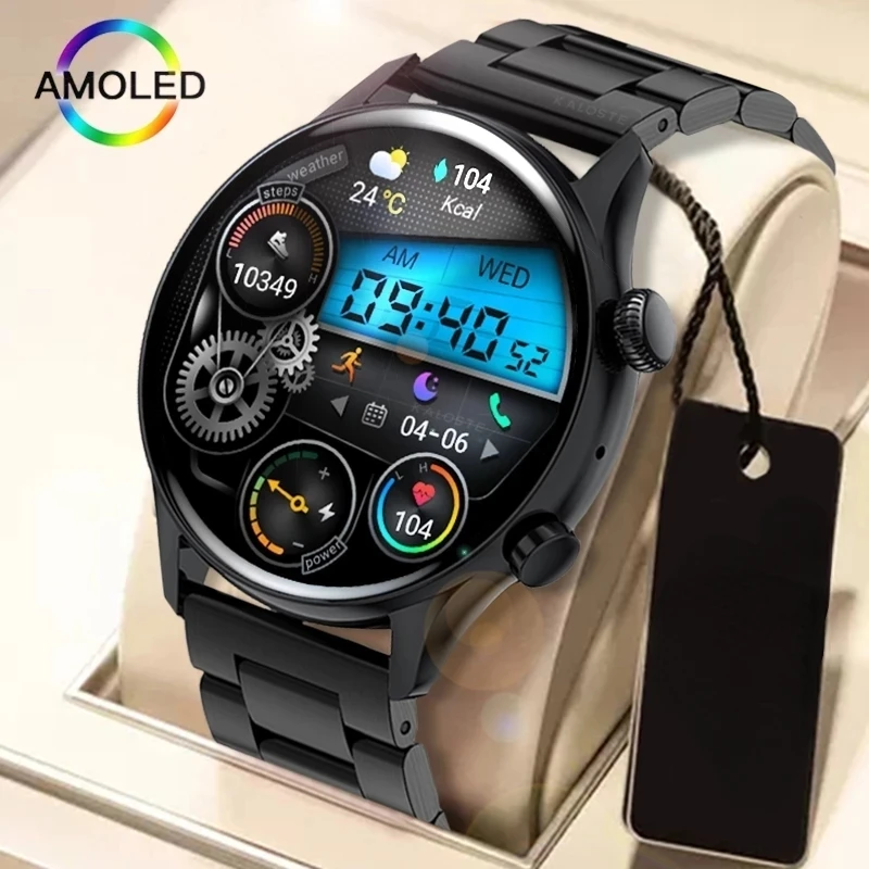 

NFC Smartwatch Men AMOLED HD Screen Always Display The Time Waterproof Watches Bluetooth Call Smart Watch for Xiaomi+box