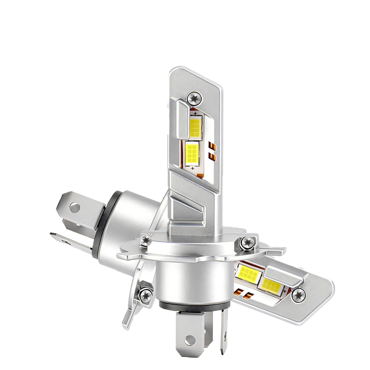 

Комплект Из 2 Универсальных Светодиодных Фар Canbus 20000LM H4 Hi/Lo Beam Без Вентилятора, Чип CSP 3570