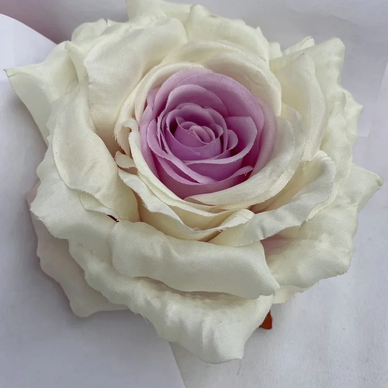 

14cm Big Rose Head Silk Flower Artificial Rose Decor Flower Wall Home Wedding Flower Arrangement Background Decor Photo Props