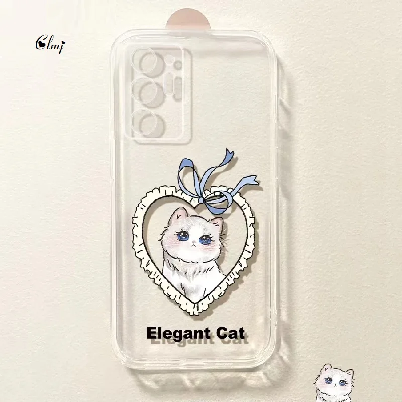 

Clmj Cute Rabbit Dog Cat Phone Case For Samsung Galaxy A72 S23 S21 FE S21 Plus S22 Ultra Note 20 A52 A31 A42 5G Silicone Cover