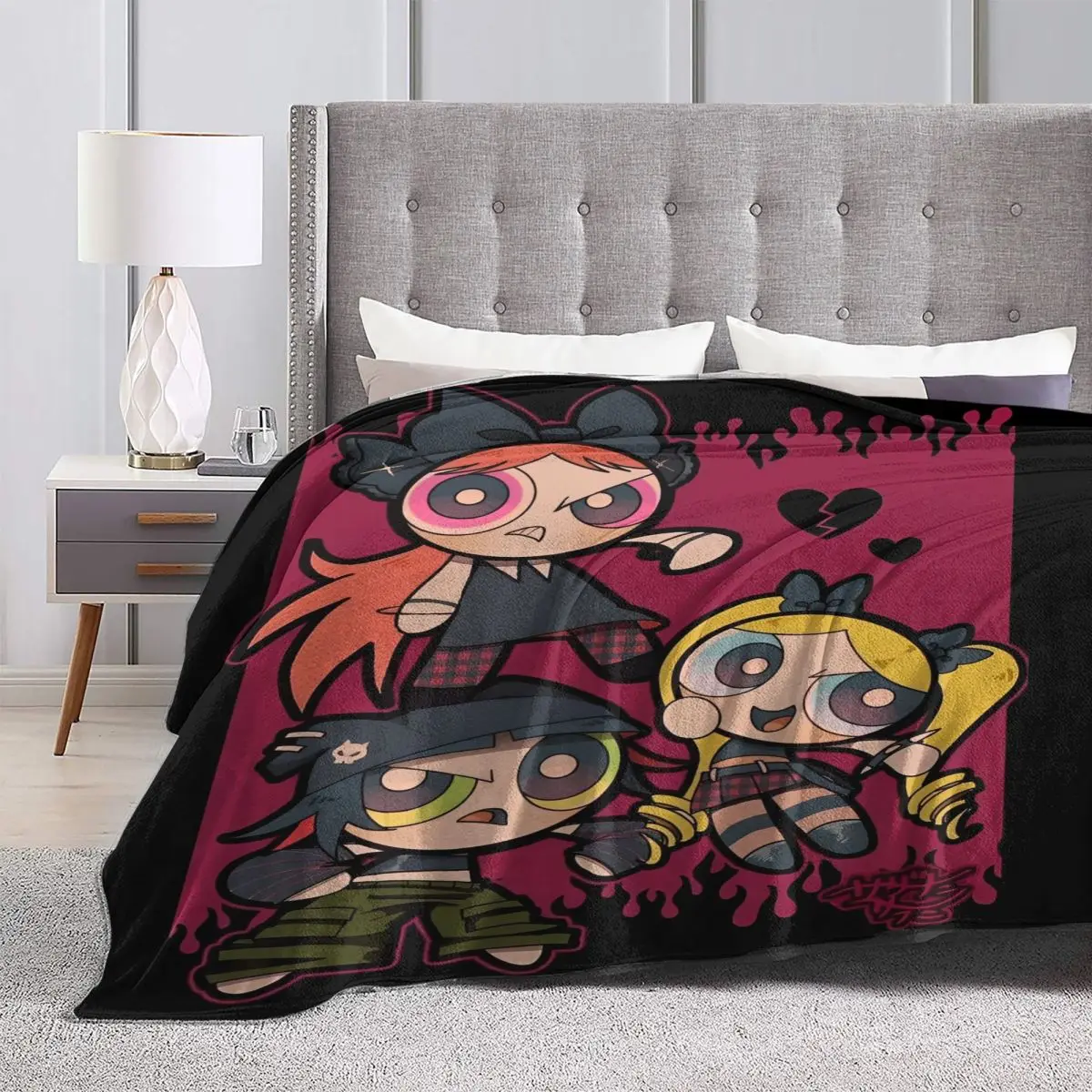Качественное одеяло The Powerpuff Girls (24)-bayingimg супер теплое постельное белье пледы