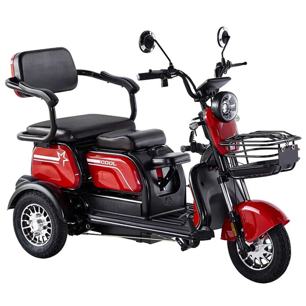 48/60/72 Volts 25/35a Electric Trike Leisure Tricycle Lithium Iron Phosphate Front Fork Hydraulic Shock Absorber