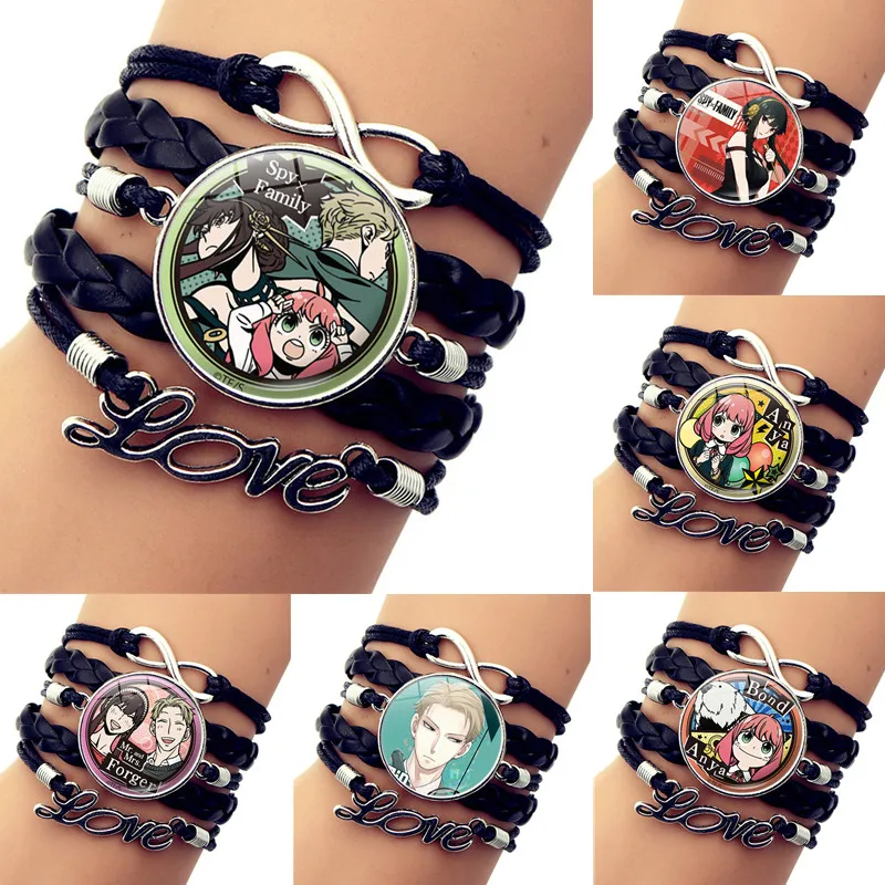 

Anime SPY X FAMILY Bracelet Fashion Action Figures Anya Loid Yor Braided Rope Chain Bracelet Cute Jewelry Grils Accessories Gift