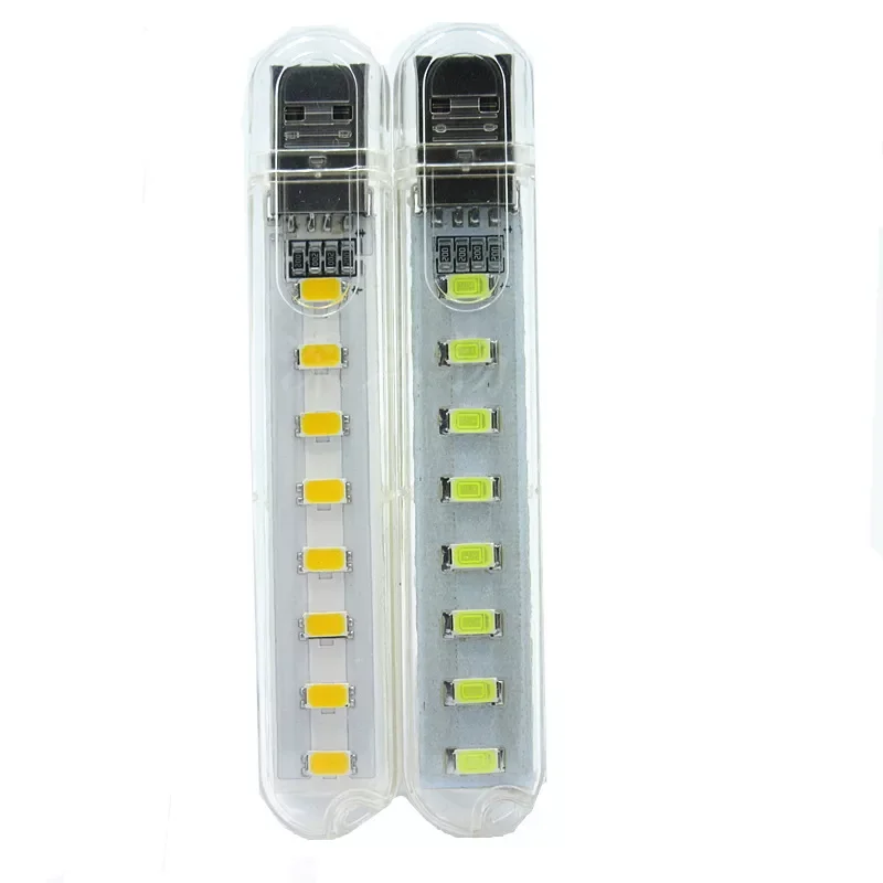

USB LED Book Lights 3LEDs 8LEDs SMD 5630 5730 LED Bulb 5V Power Input White 5000-6500K Warm White 3000-3500K USB Night light