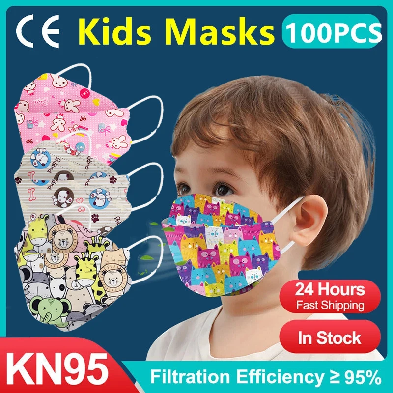 

KN95 Kids Mask Cartoon 3D Printed Korea Fish Boy Girls Baby Child Face Mask kn95mask Children kn95 Masks mascarillas fpp2 niños