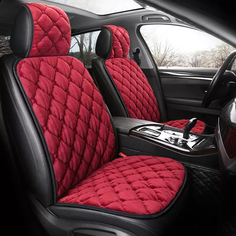 

Car Accessories Flocking cloth car seat cushion Plush Suede Car interiors For sedan SUV MPV 2 front seats car seat cover Keep Wa