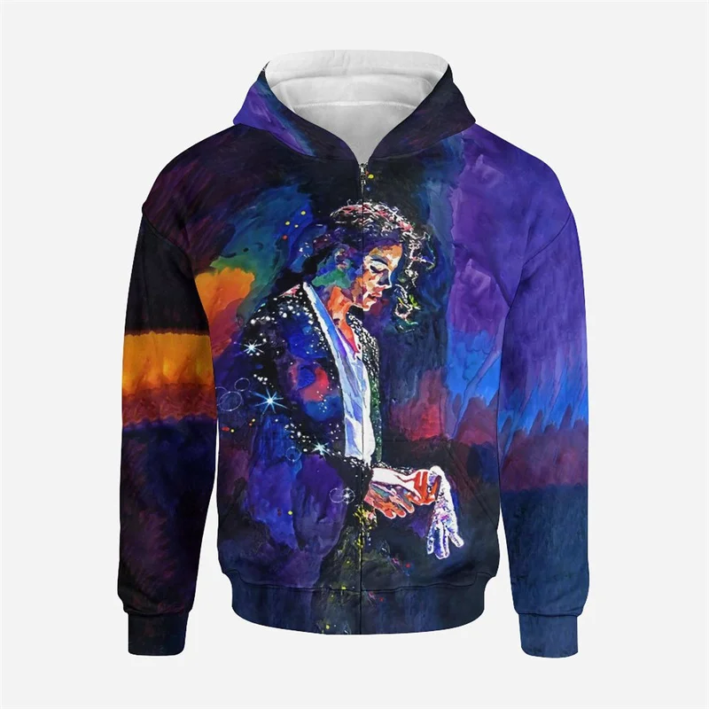 Толстовка с капюшоном Майкла Джексона для мужчин и женщин Худи оверсайз принтом