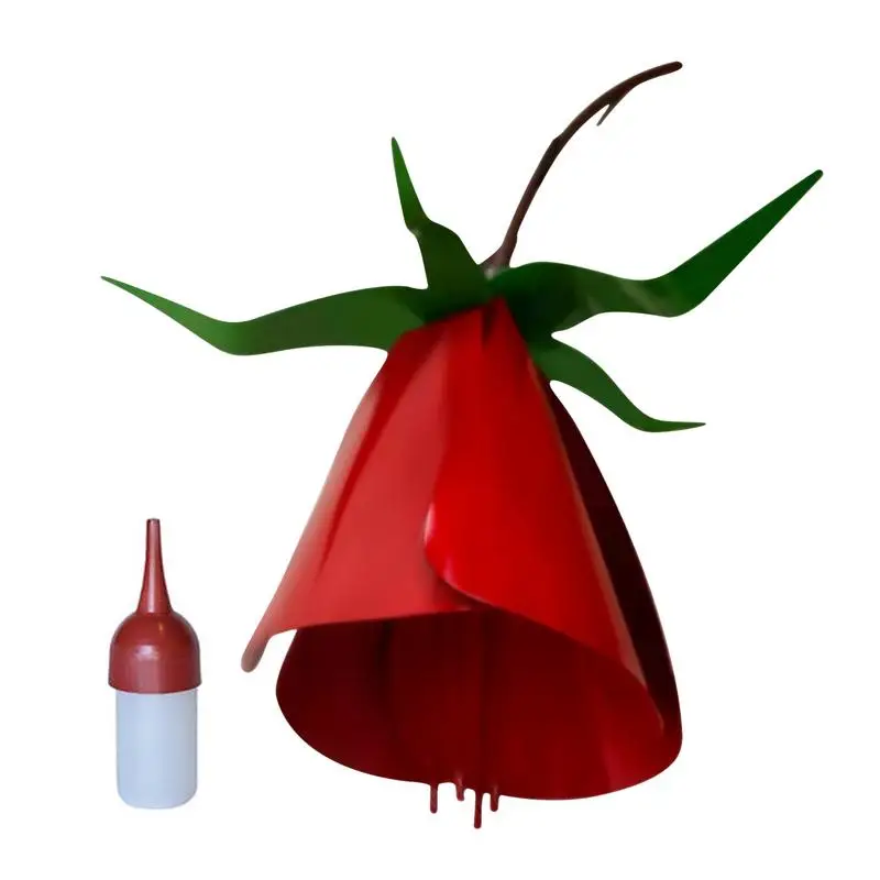 

Metal Flower Hummingbird Feeder Flower Shaped Tree Bird Feeder 8 Ounce Capacity Flower Shaped Decorative Heavy Duty Simple