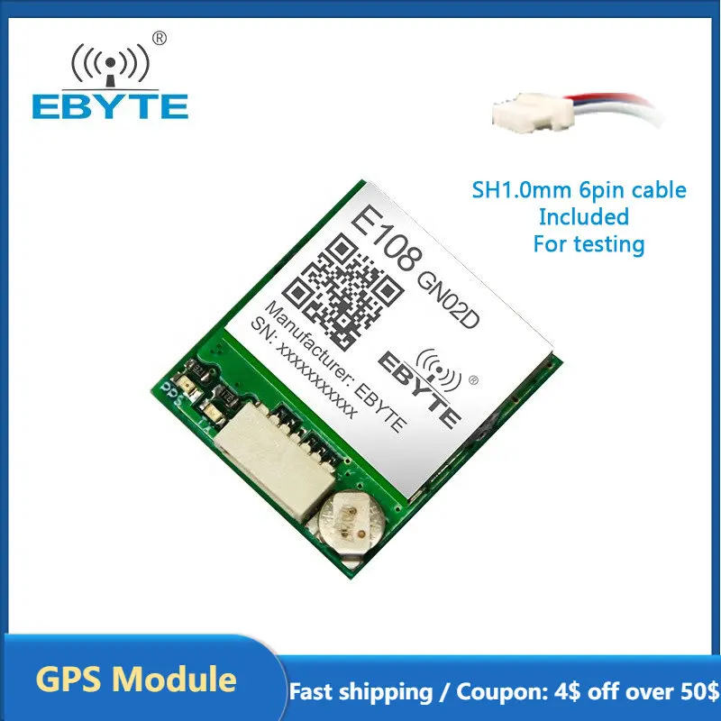 GPS-модуль EBYTE E108-GN02D 10Hz BDS/GPS/GLONASS, Мультисистема, совместное позиционирование, беспроводной модуль, многорежимное расположение спутника