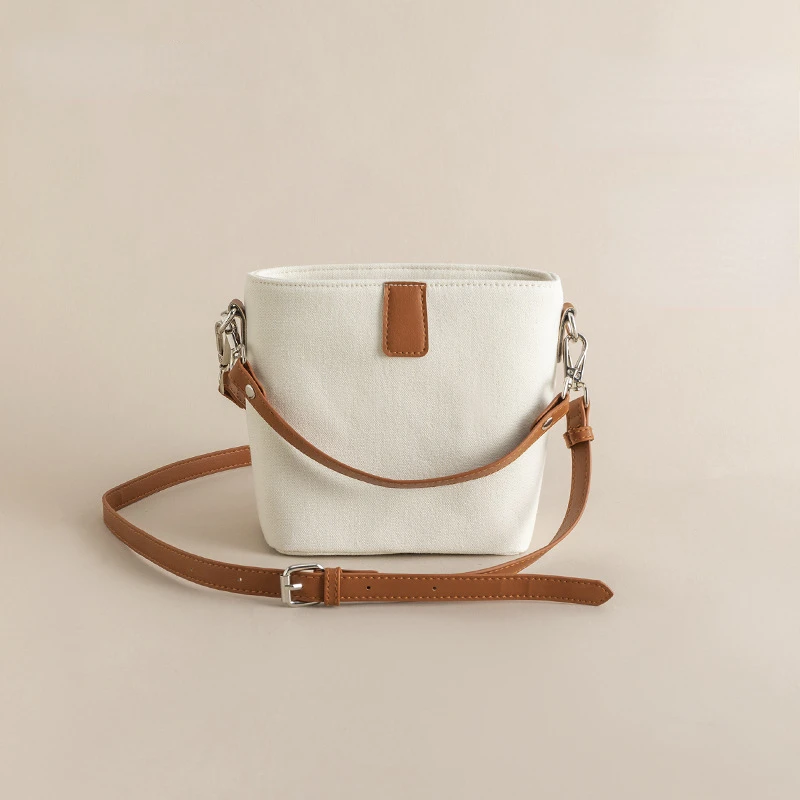 

New Women's Crossbody ins Bucket Bags Shoulder Mobile Phone bag Minimalist Women's Canvas Small Bags