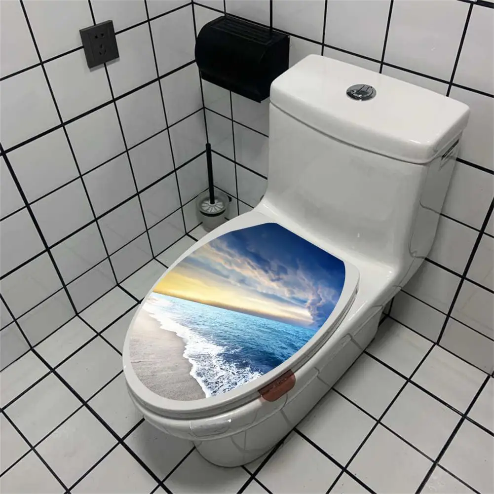 Наклейка на унитаз самоклеящаяся наклейка из ПВХ для ванной | Дом и сад