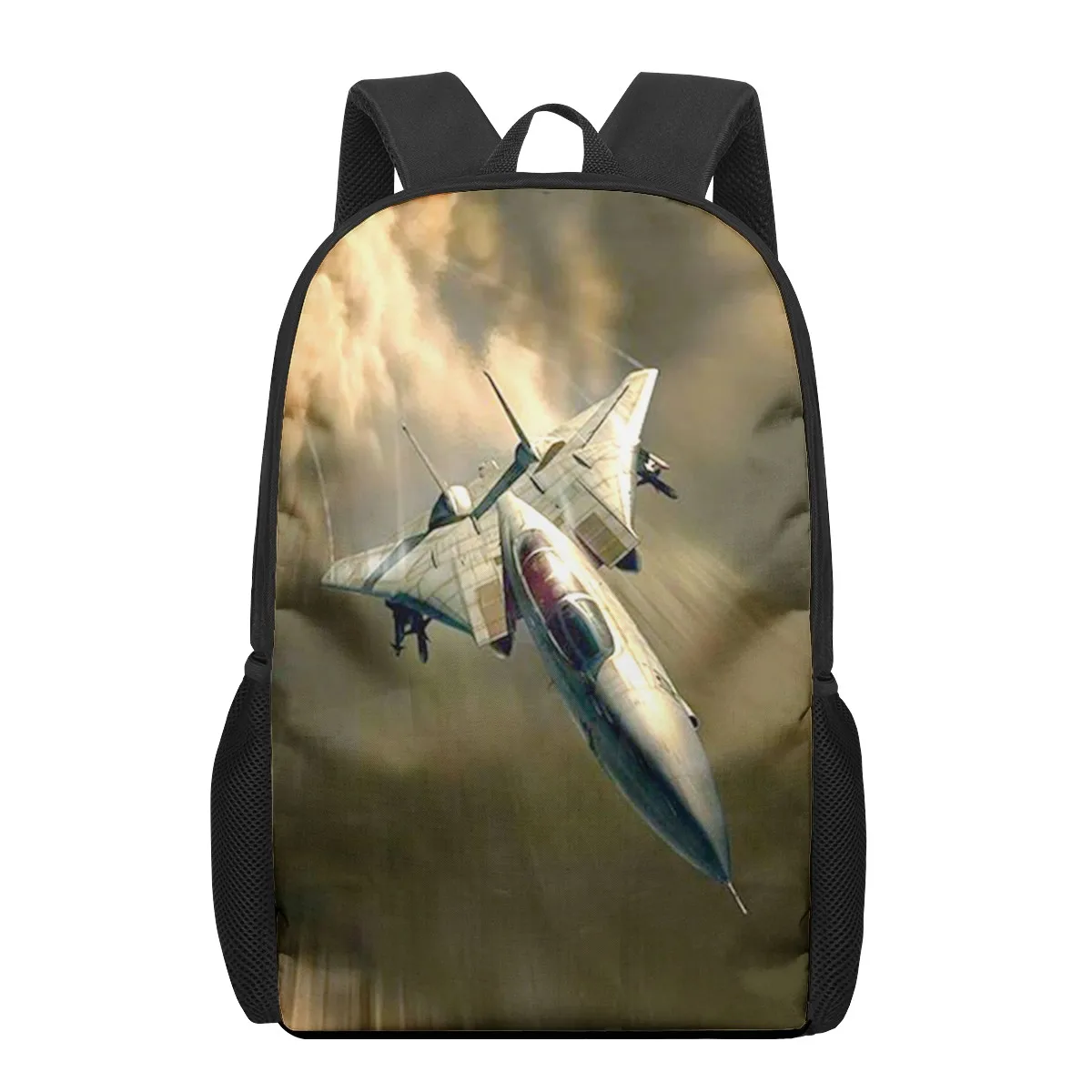 Школьные сумки с принтом самолета и неба для мальчиков девочек рюкзаки учащихся