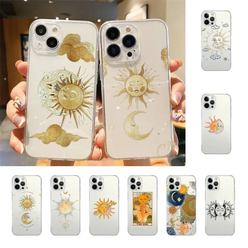 

Funny Sun Moon Face Angel Eyes Phone Case For Iphone 7 8 Plus X Xr Xs 11 12 13 Se2020 Mini Mobile Iphones 14 Pro Max Case