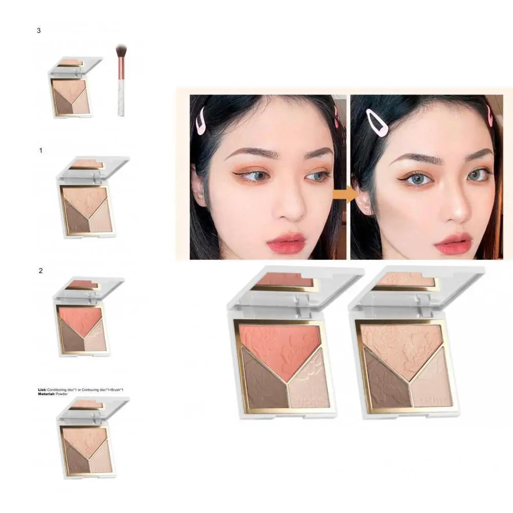 

Useful Convenient Delicate Nose Shadow Brighten Blush Plate for Novice Makeup Contour Palette Makeup Contour Palette