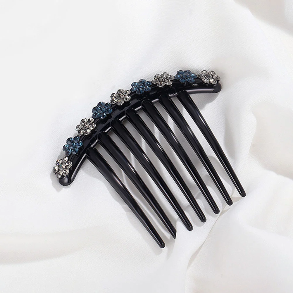 

Comb Clip Hair Side Vintage Bridal Stretch Combs Decorative Mini Snap Ponytail Style Elastic Bun Clamp