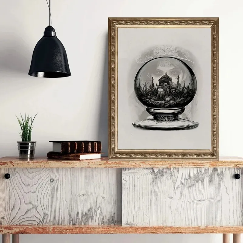 Черная Фантазийная Ритуальная Маска Оленя Темная Ворона Сердце Луна Случайный