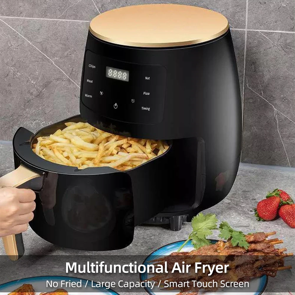 

homgeek 6L Electric Air Fryer Oven 360 Baking LED Touchscreen Deep Fryer without Oil Intelligent Timing Temperature Resistant