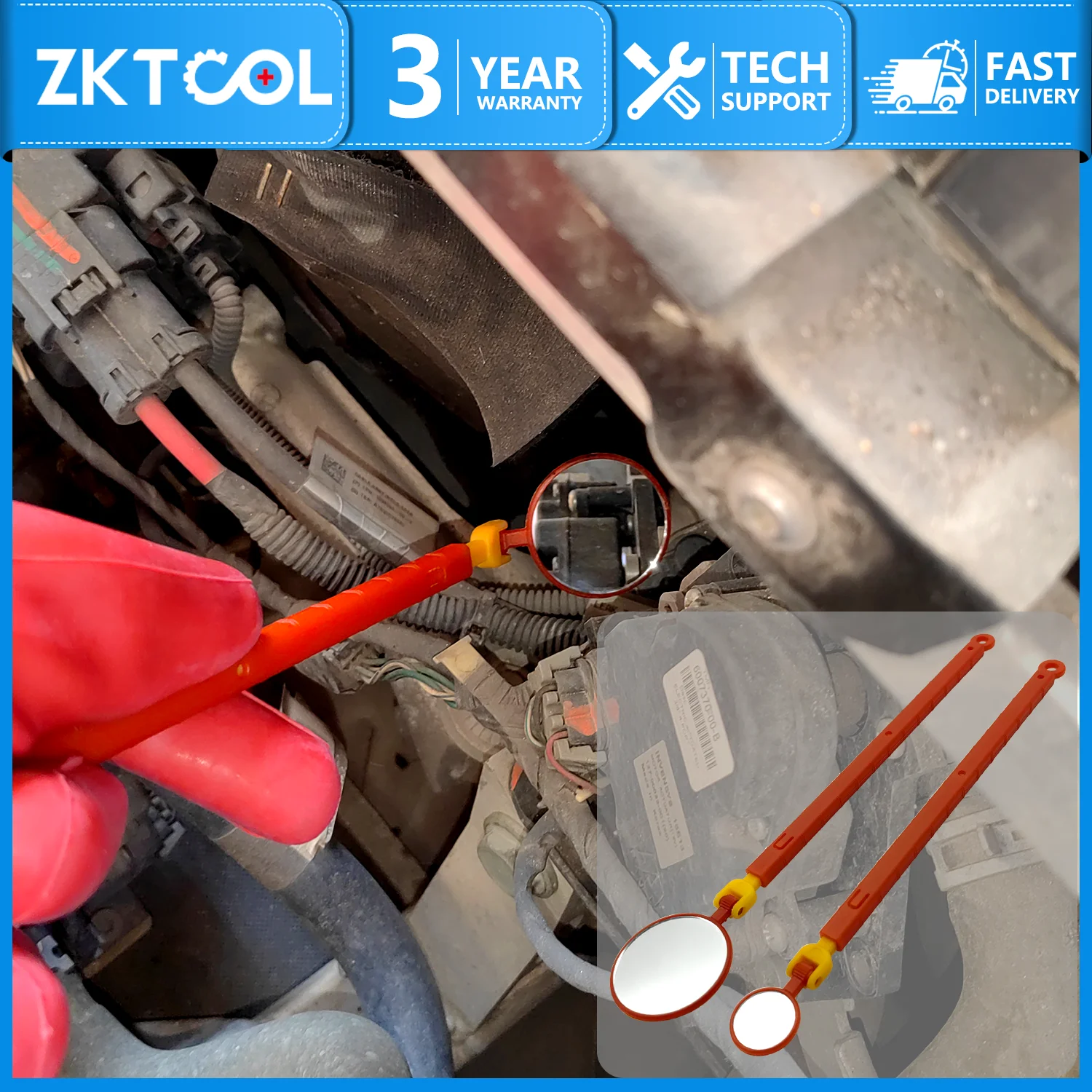 Комплект изолированных зеркал для осмотра 2 шт. 1000 В 20 мм и 40 телескопические