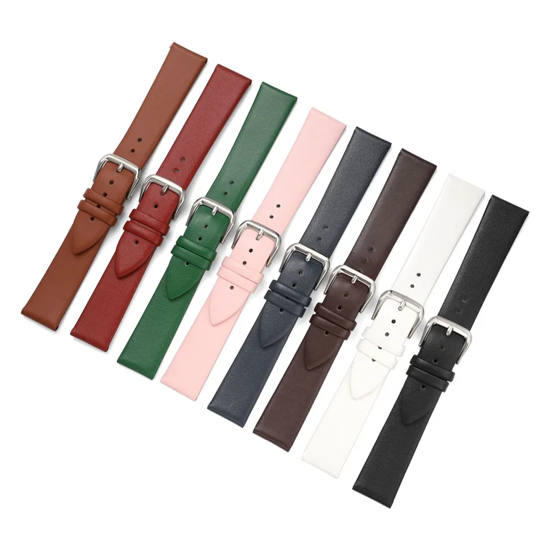 New Soft Thin Genuine Leather Watch Straps 20mm 22mm for Samsung Galaxy Gear S3 Active 2 Calfskin Watchband 12 14 16 18 20 - купить по