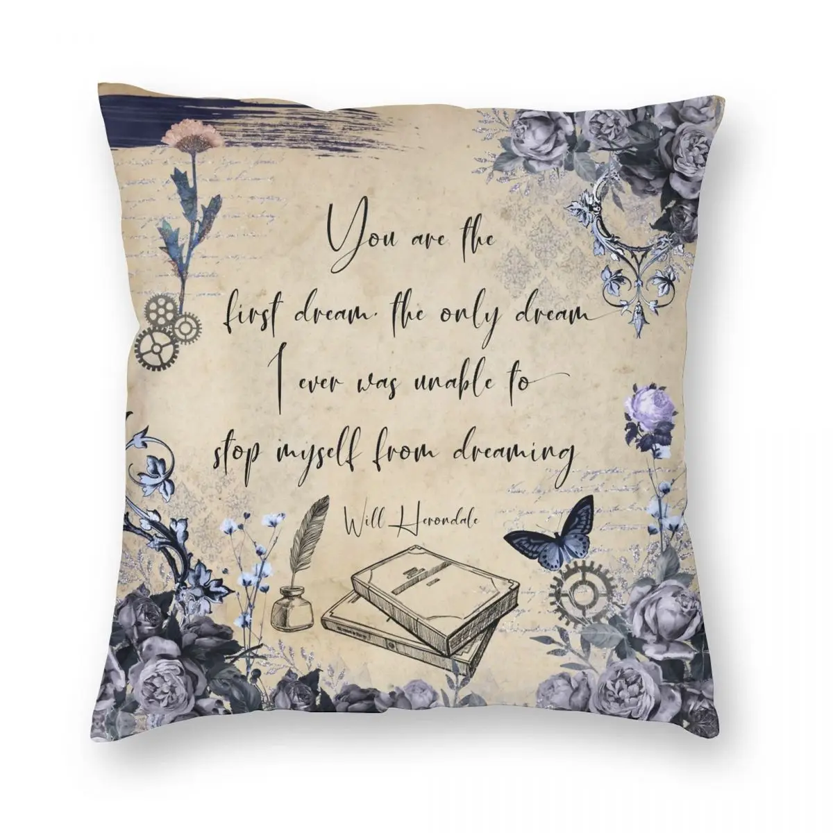 

Will Herondale Infernal Devices Square Pillowcase Polyester Linen Velvet Pattern Zip Decor Home Cushion Cover