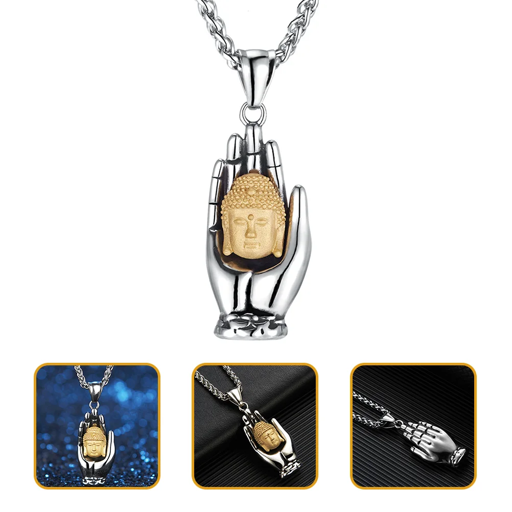 

Necklace Men's Hand Palm Jewelry Accessories Punk Stainless Steel Vintage Man