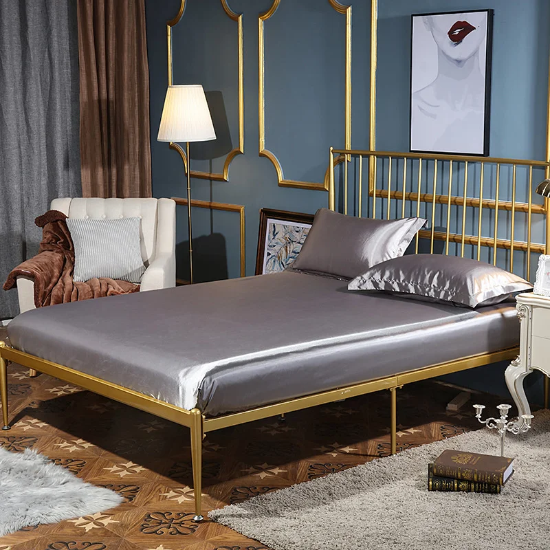 Продажа Роскошный комплект постельного белья из натурального шелка, Комплект постельного белья, высококачественное однотонное постельное белье и... Скидка Роскошный комплект постельного белья из натурального шелка, Комплект постельного белья, высококачественное однотонное постельное белье и...