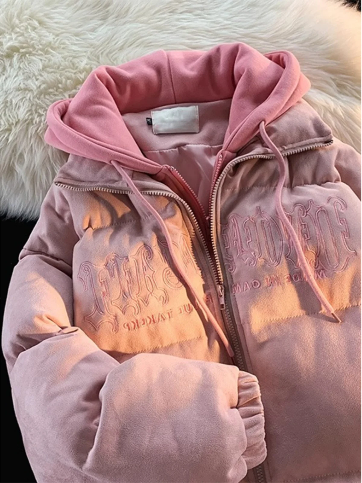 Супер большие размеры 50 00 кг корейский дизайн Sle искусственная хлопковая одежда с