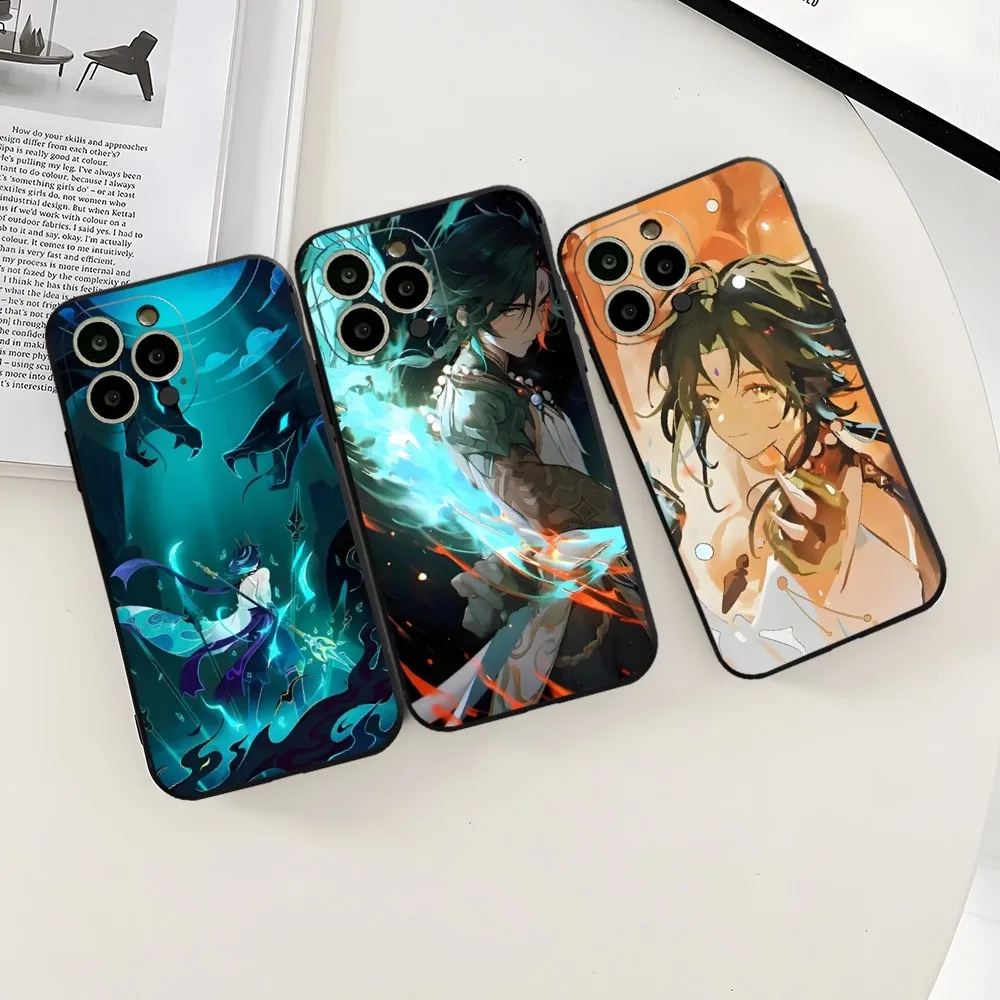 Чехол для телефона Genshin Impact Xiao iphone 13 15ProMax 11 14 12 Pro Xs Max Mini Xr X 7 8 6 6s Plus