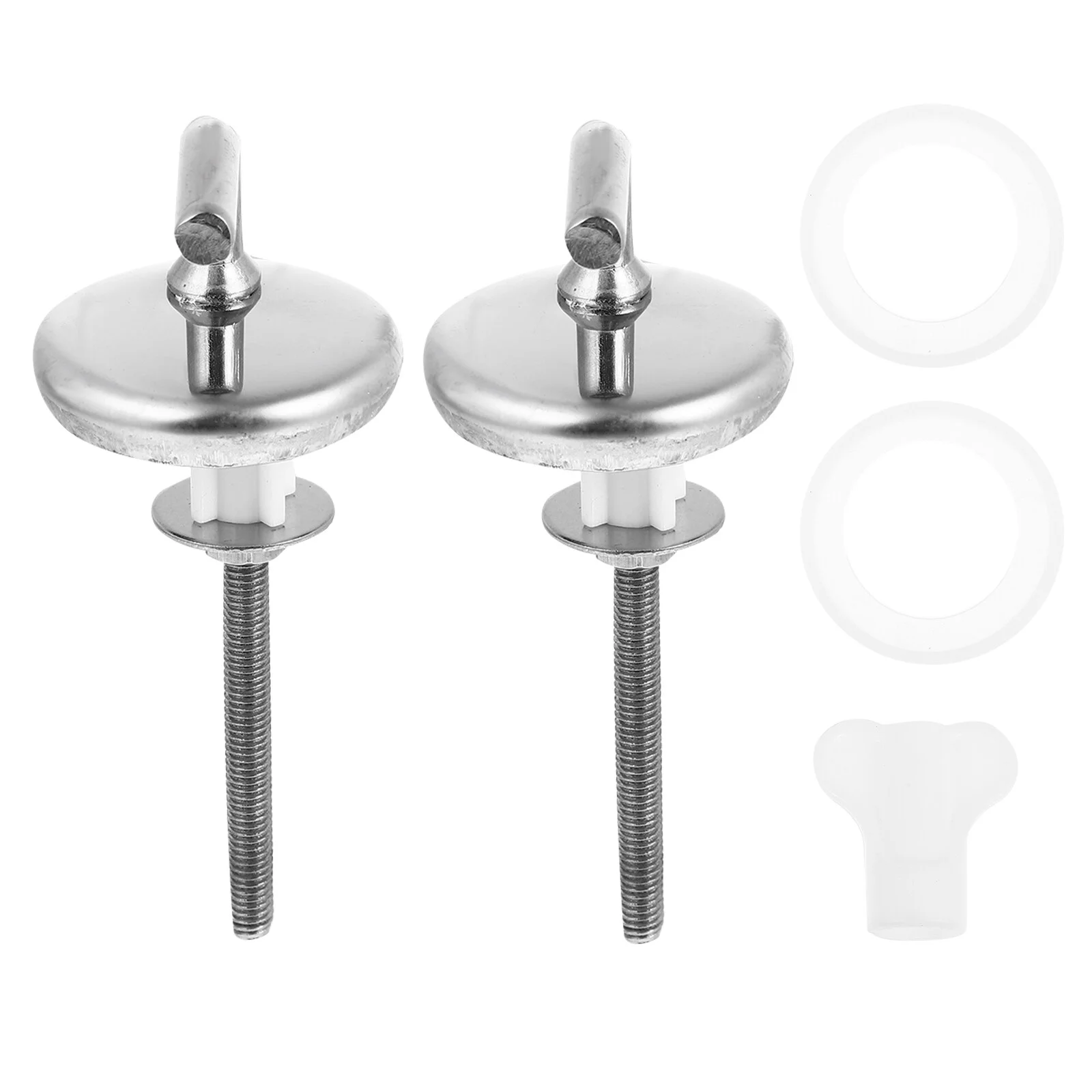 

2 Pcs Toilet Lid Seat Fixing Screws Metal Replacement Stainless Steel Hinge Component Fastener Cover