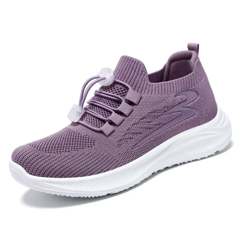 

Fashion Casual Flats Round Toe Solid Lace-up Women's Shoes Comfortable Walking Shoes