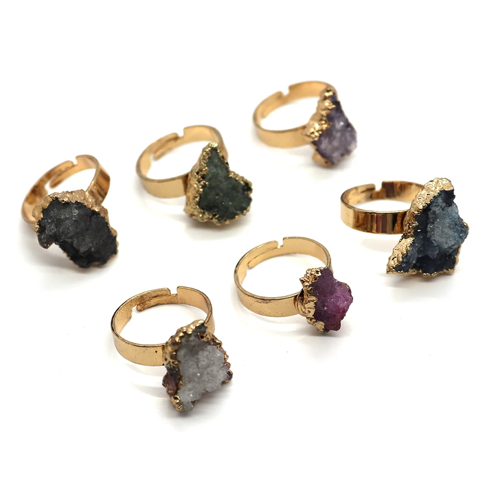 Регулируемое кольцо с натуральным камнем 10-20 мм