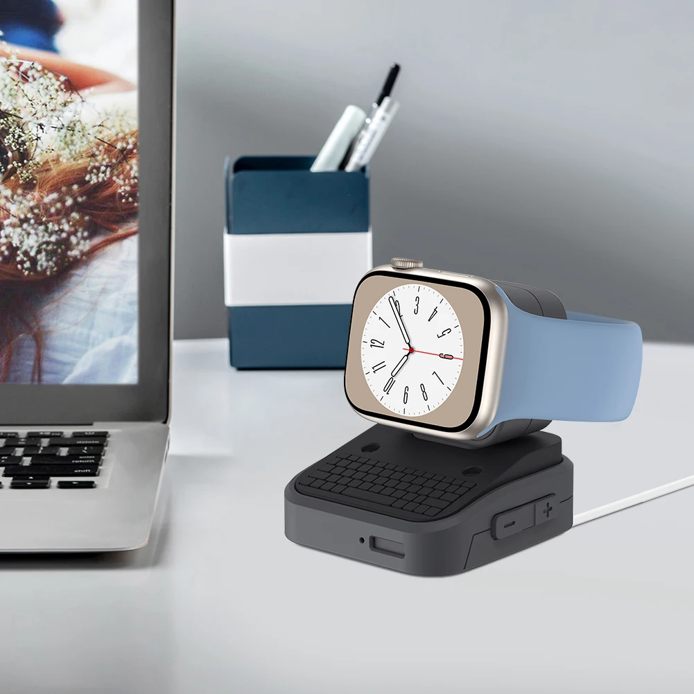 

Charge Stand Watch Holder Desktop Computer Shape Stand Mount Anti-skid Scratch Resistant Dustproof for Apple Watch Series 8 7 6
