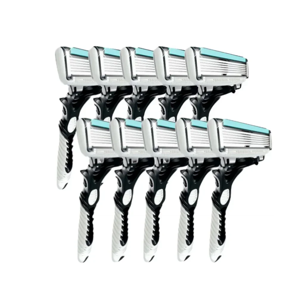 Мужские бритвенные лезвия из нержавеющей стали 10 шт