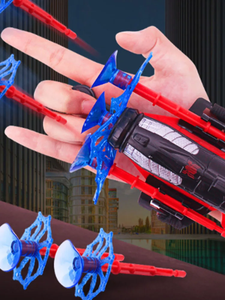 

Spider Web Figure Toy Kids Spider Cosplay Glove Launcher Set Hero Launcher Wrist Toy Set Funny Toys Boy Children'S Cool Gift