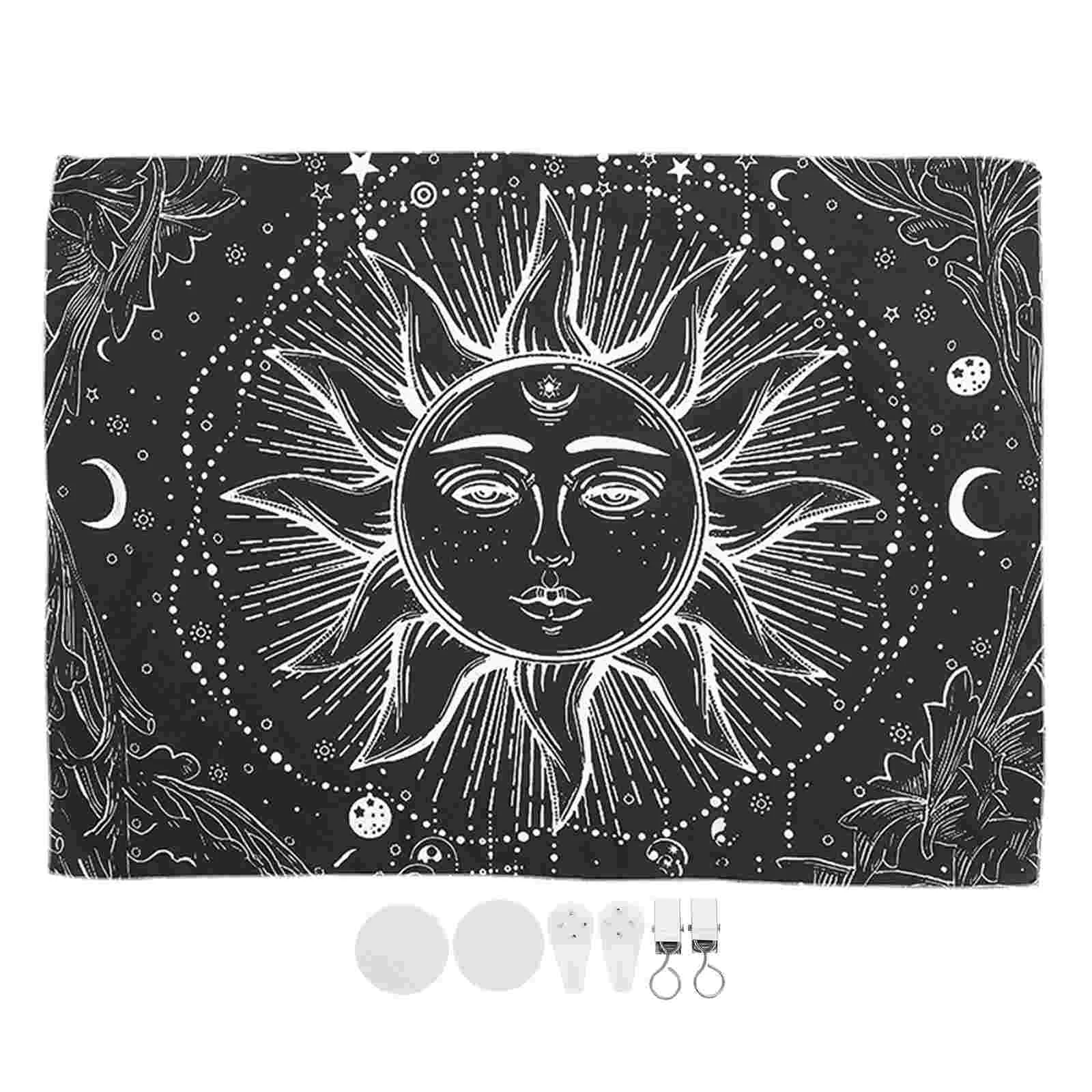 

Tapestry Wall Sun Bedroom Aesthetictapestries Hanging Blanket Moon Decor Carpet Backdrop Printed Mural Decorative Background