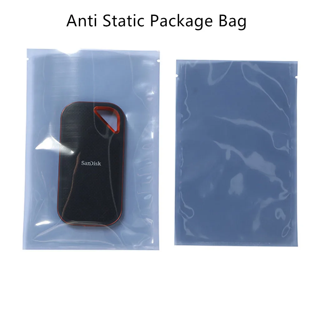 

100pcs Top Open Antistatic Bags / Heat Sealing Static-free Bag Electronic Accessories Packing Pouch Data Cable / USB Package