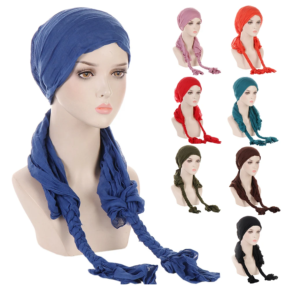 

Новинка, Женская оплетка, дизайнерская однотонная женская ветрозащитная бандана, тонкая дышащая шапка без козырька