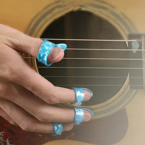 4 шт./компл. гитарные медиаторы с большими пальцами 1 большой палец + трехпальцевые медиаторы для гитары медиатор для акустической гитары
