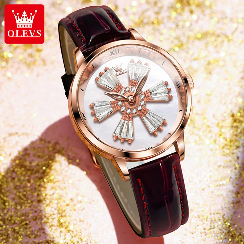 OLEVS 2023 New Time To Run Belt Quartz Women Watch High Quality Trend Womens Watches Casual Watch 30M Waterproof Reloj Mujer