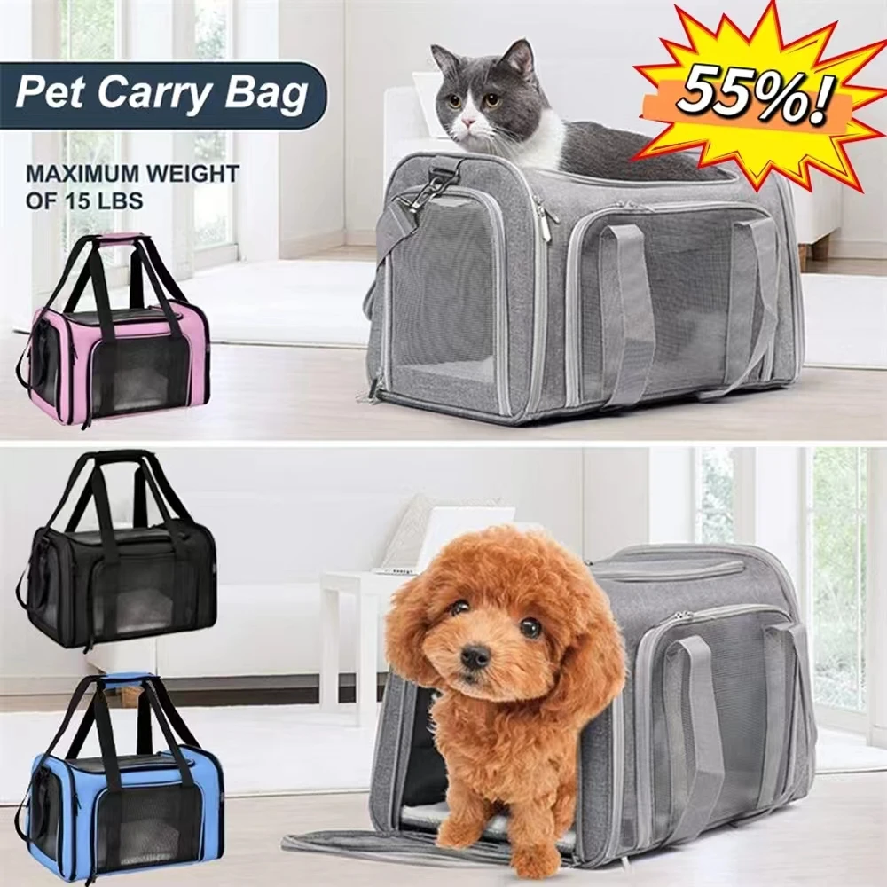 

Сумка-переноска для собак, мягкий боковой рюкзак для перевозки домашних питомцев, одобренная авиапочтой, для маленьких собак и кошек, товар...