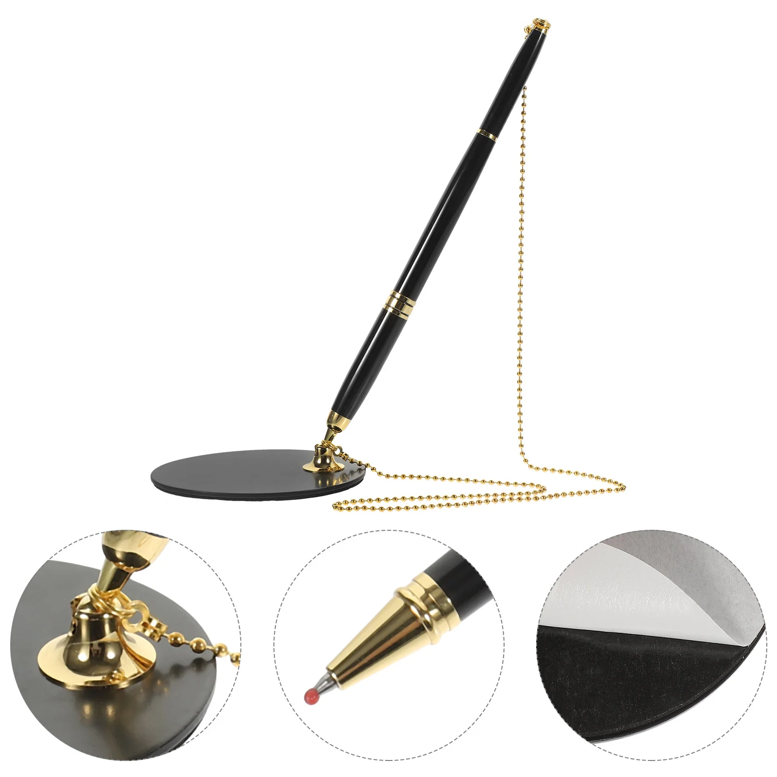 

Business Signature Pen Chain Table Fixed Design Signing Standing Desk Writing Desktop Accessories
