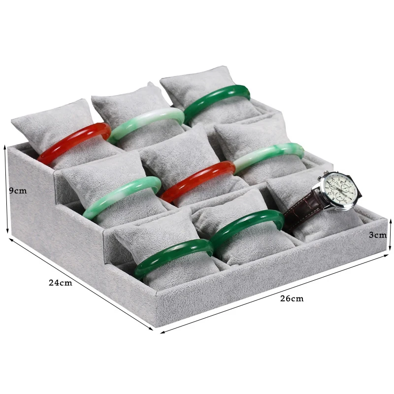 Ring Bracelet Organizer Display Tray Jewelry Watch Pillow Decoration Tray 3Layers Jewrlry Display Stand Bangle Holder Pallet