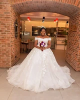 sweetheart off the shoulder wedding dresses vestidos de novia sweep train plus size bridal gown with corset back