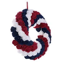 american patriotic wreath july 4th decorations for outside inside memorial day decor red white blue flower wreath for front door
