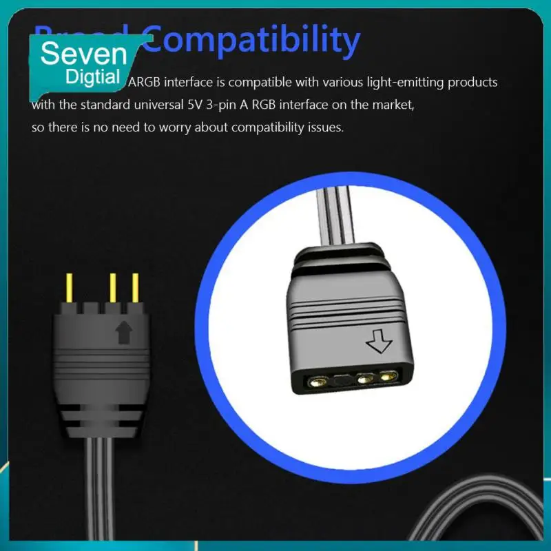 

Mini Or Cooling Fan Light Strip Controller Rgb Lengthen Cable Wide Rgb Sync Controller Mini Rgb Controller Argb 5v 3 Pin To Sata